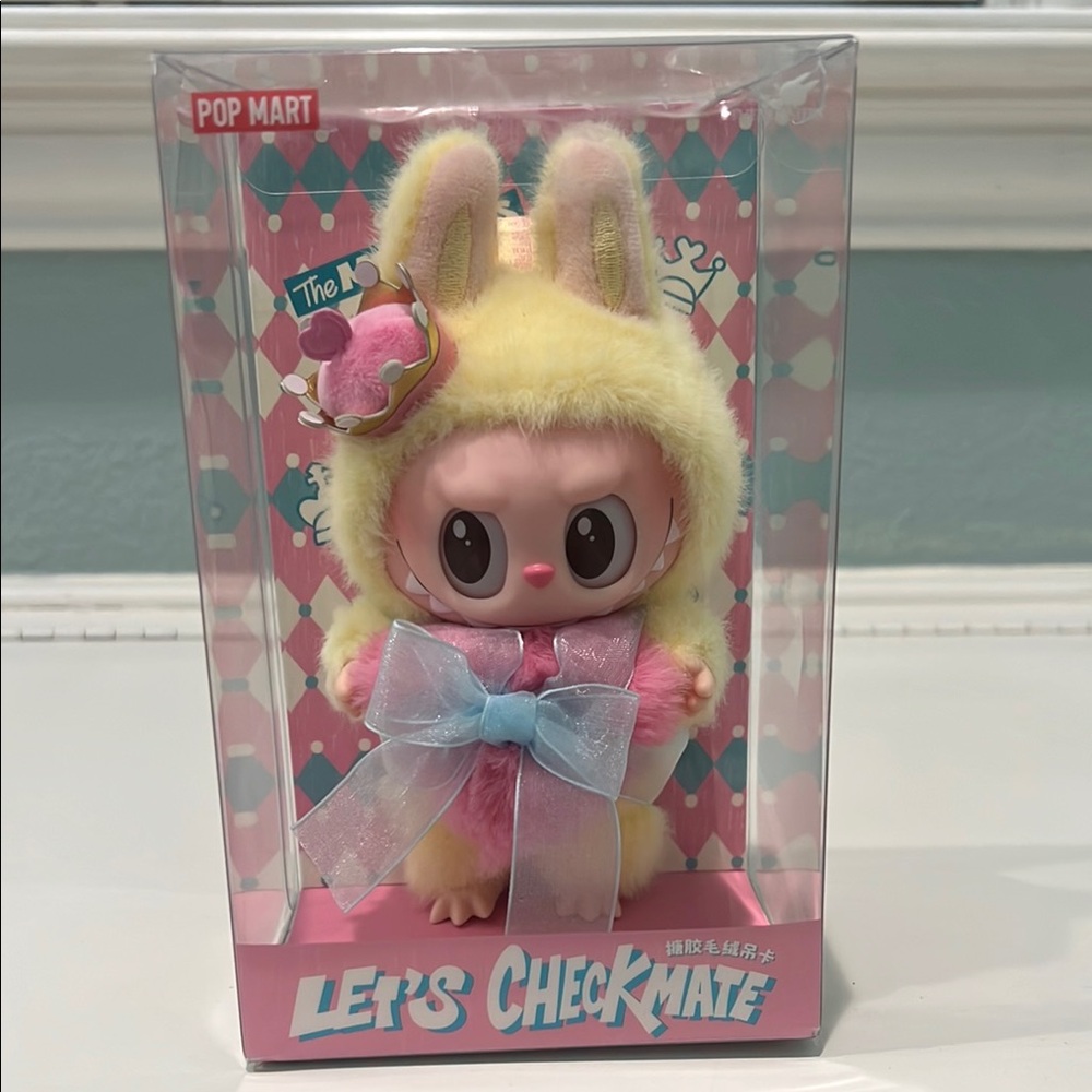 Pop Mart THE MONSTERS Let's Checkmate Series-Vinyl Plush Hanging Card Labubu New